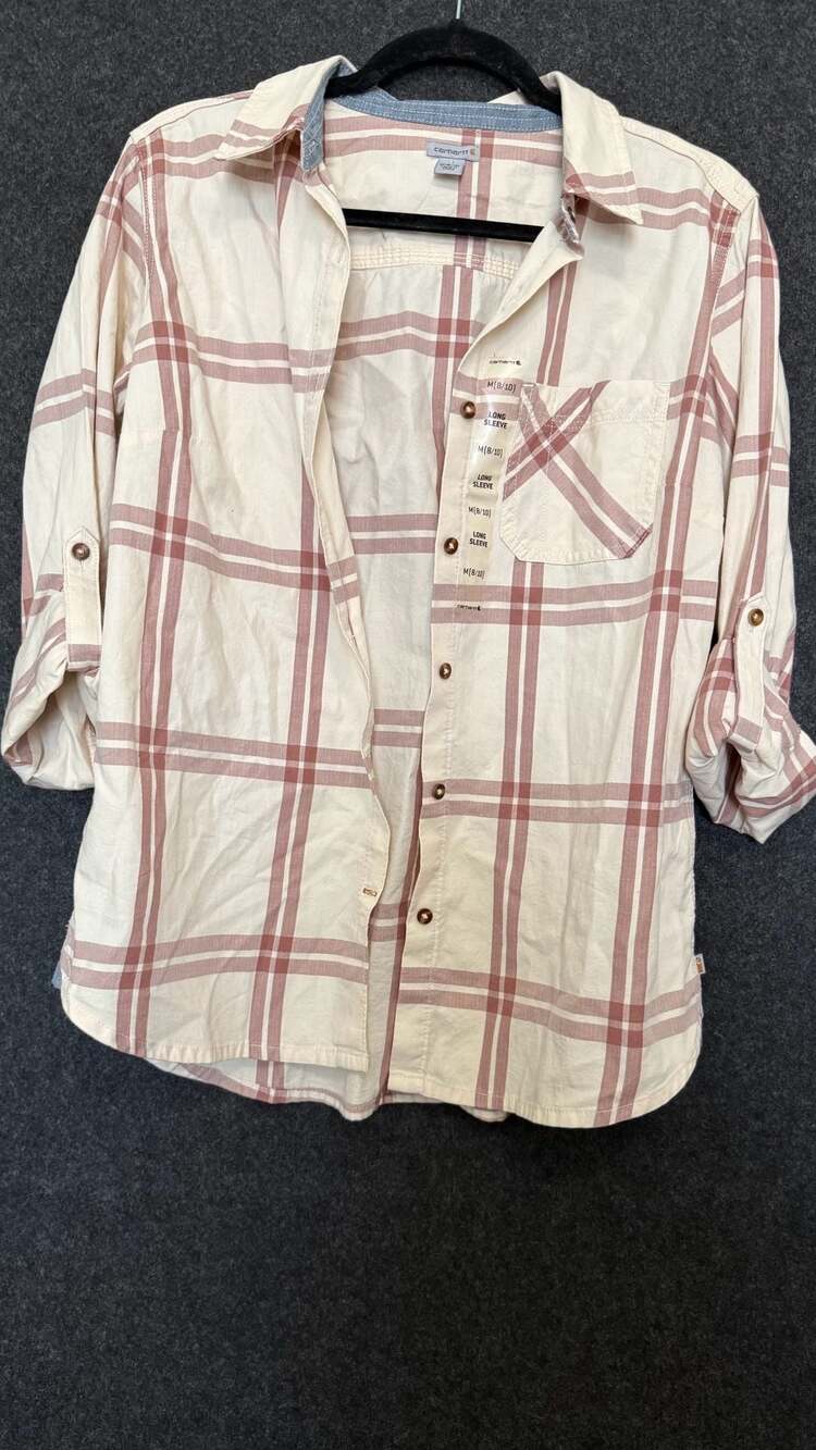 Carhartt Women's Long Sleeve Plaid Button-Down Shirt
